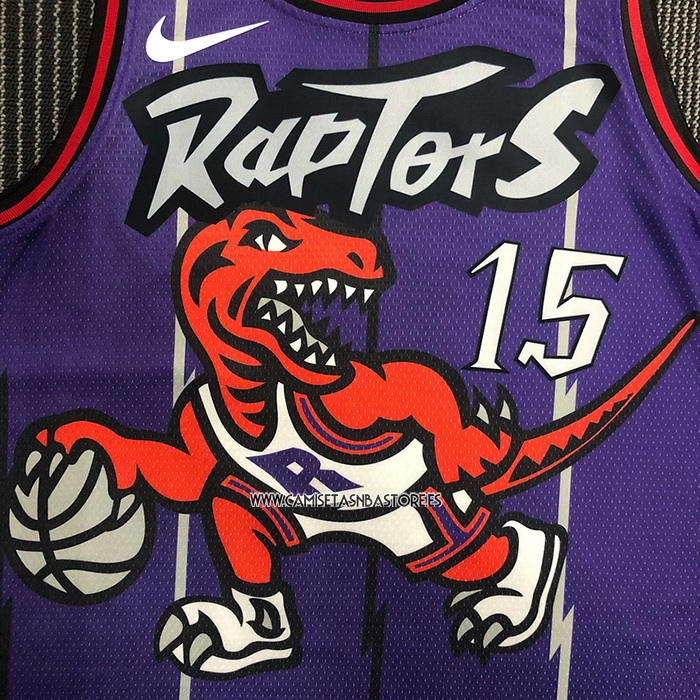 Vince Carter NO 15 Camiseta Toronto Raptors Classic Edition Violeta